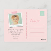 アイスクリームスパークラー女の子の1歳の誕生日ありがとう ポストカード (裏面)