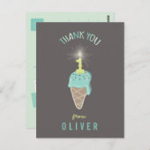 アイスクリームスパークラー1st誕生日ありがとうポストカード ポストカード (正面/裏面)