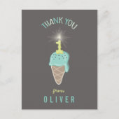 アイスクリームスパークラー1st誕生日ありがとうポストカード ポストカード (正面)