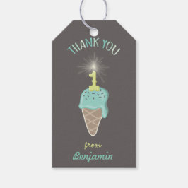 アイスクリームスパークラー1st誕生日サンキューギフトラベル ギフトタグ