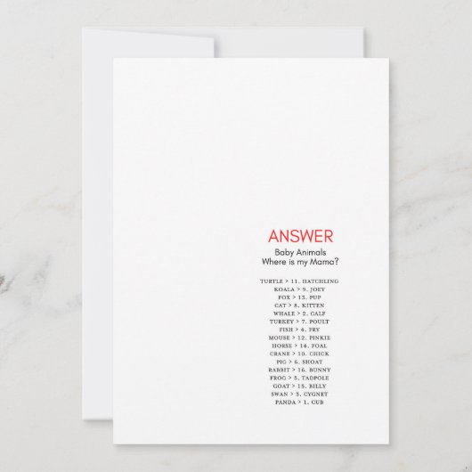 アイスクリームスプリンクル赤ちゃんシャワー – 編集可能な名前， 5x7 招待状 (裏面)