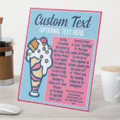 アイスクリームスペシャル風味ミニメニューペデスタルサイン 台座サイン (インサイチュ)