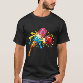 アイスクリームスラッガー野球アート Tシャツ