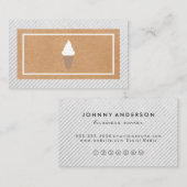 アイスクリームスワールアイコンナチュラルルックロイヤリティ ロイヤリティカード (正面/裏面)