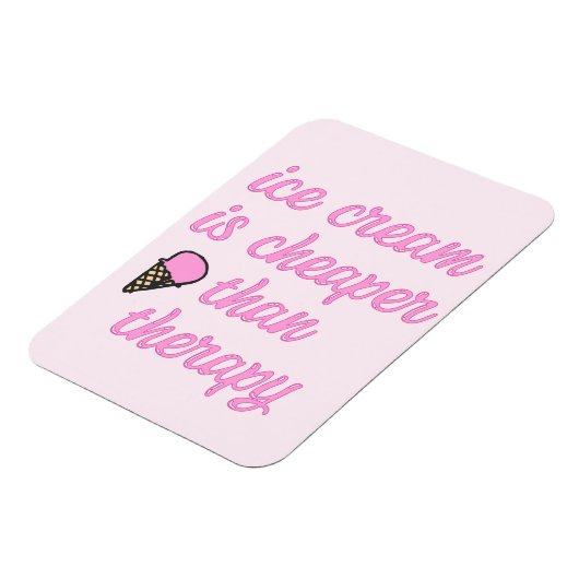 アイスクリームセラピー – サマーおもしろい引用文 マグネット (左側)