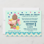 アイスクリームソーシャルクール方法 – Baby Shower 招待状 (正面)