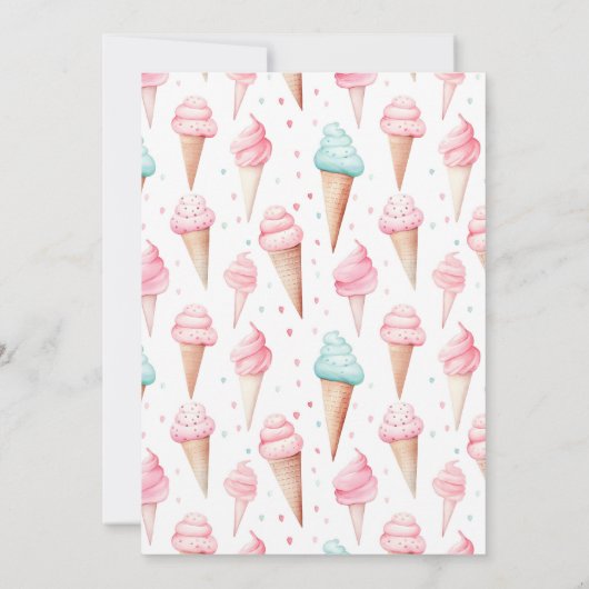 アイスクリームソーシャルサマーパーティー 招待状 (裏面)