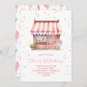 アイスクリームソーシャルサマーパーティー 招待状 (正面/裏面)