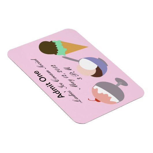 アイスクリームソーシャルチケット マグネット (右側)