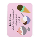 アイスクリームソーシャルチケット マグネット (縦)