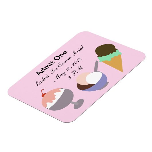 アイスクリームソーシャルチケット マグネット (左側)