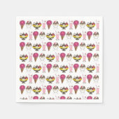 アイスクリームソーシャルバナナスプリットサンデーコーンシェイク スタンダードカクテルナプキン (正面)