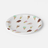 アイスクリームソーシャルバースデーパーティアイスクリームコーン ペーパープレート (アングル)