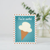 アイスクリームソーシャルパーティの招待状 招待状 (スタンド正面)