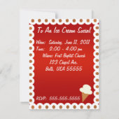 アイスクリームソーシャルパーティの招待状 招待状 (裏面)