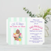 アイスクリームソーシャルパーティーイベント招待状 招待状 (スタンド正面)