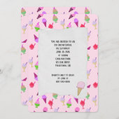 アイスクリームソーシャルパーティーコーン 招待状 (正面/裏面)