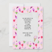 アイスクリームソーシャルパーティーコーン 招待状 (正面)