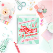 アイスクリームソーシャルパーティーチラシ チラシ