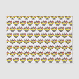 アイスクリームソーシャルパーティーデザートバナナスプリットサンデ 薄葉紙