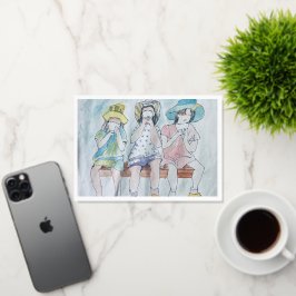 アイスクリームソーシャルパーティーフォイルカード 箔グリーティングカード