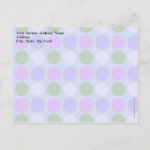 アイスクリームソーシャルパープル/グリーンストライプサンデ インビテーションポストカード (裏面)