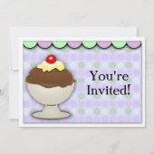 アイスクリームソーシャルパープル/グリーンストライプサンデ 招待状 (裏面)