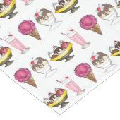 アイスクリームソーシャルピクニックバナナスプリットサンデーコーン ショートテーブルランナー (コーナー)