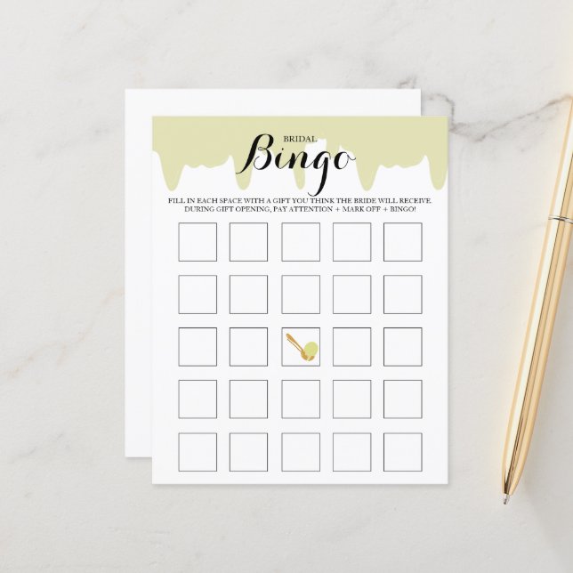 アイスクリームソーシャルピスタチオブライダルビンゴゲーム (正面/裏面インサイチュ)