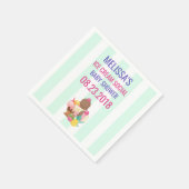 アイスクリームソーシャルベビーシャワーイベント スタンダードカクテルナプキン (角)