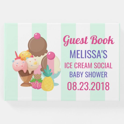 アイスクリームソーシャルベビーシャワー ゲストブック (正面)
