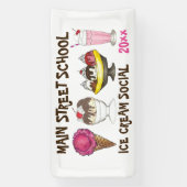 アイスクリームソーシャル独自のサンデーパーティー 横断幕 (縦)