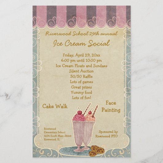 アイスクリームソーシャル発表チラシ チラシ (正面)