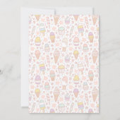 アイスクリームソーシャル誕生日パーティー招待招待状 招待状 (裏面)