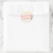 アイスクリームソーシャル誕生日パーティ感謝していーステッカー ラウンドシール (バッグ)