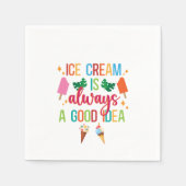 アイスクリームソーシャル スタンダードカクテルナプキン (正面)