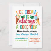 アイスクリームソーシャル 招待状 (正面)