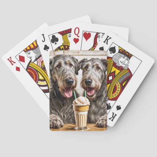 アイスクリームソーダを持つアイルランドの狼 トランプ (裏面)