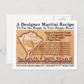 アイスクリームソーダマルティーニレシピはがき ポストカード (正面/裏面)