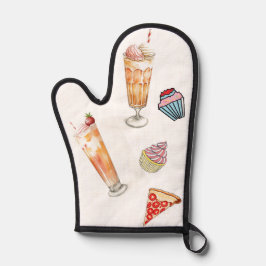 アイスクリームソーダ，カップケーキ，おいしいピザのオーブンのミット 鍋つかみ