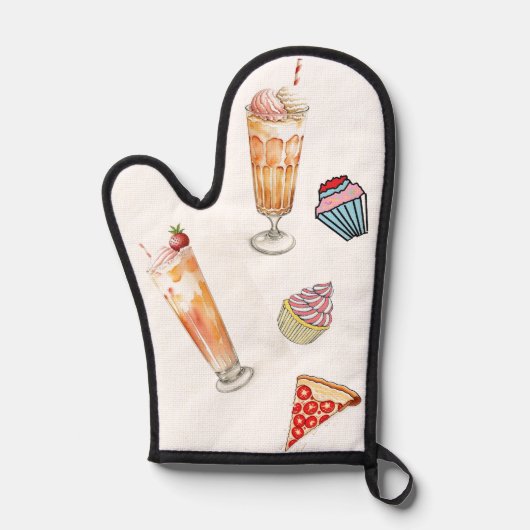 アイスクリームソーダ,カップケーキ,おいしいピザのオーブンのミット 鍋つかみ (正面)