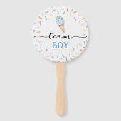 アイスクリームチーム男女の性別が明らかになる ハンドファン (正面)