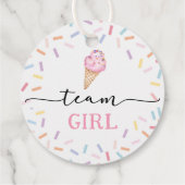 アイスクリームチーム男女の性別が明らかになる フェイバータグ (裏面)