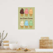 アイスクリームツイストコーンポスター ポスター (キッチン)
