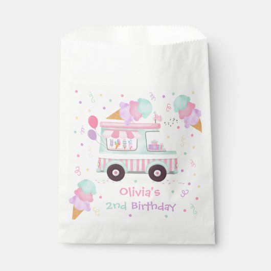 アイスクリームツスウィート2nd誕生日パーティーギフト フェイバーバッグ (正面)