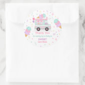 アイスクリームツースウィート2ndバースデーパーティーの好意 ラウンドシール (バッグ)