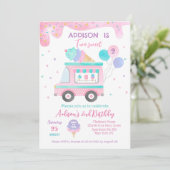 アイスクリームツースウィート2nd誕生日パーティの招待状 セーブザデート (スタンド正面)