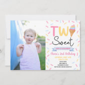 アイスクリームツースウィート2nd誕生日パーティー 招待状 (正面)
