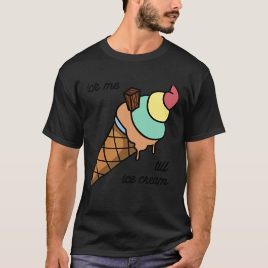 アイスクリームティーまで舐める Tシャツ (正面)