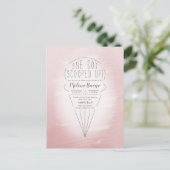 アイスクリームテーマのシャワー招待状 ポストカード (スタンド正面)